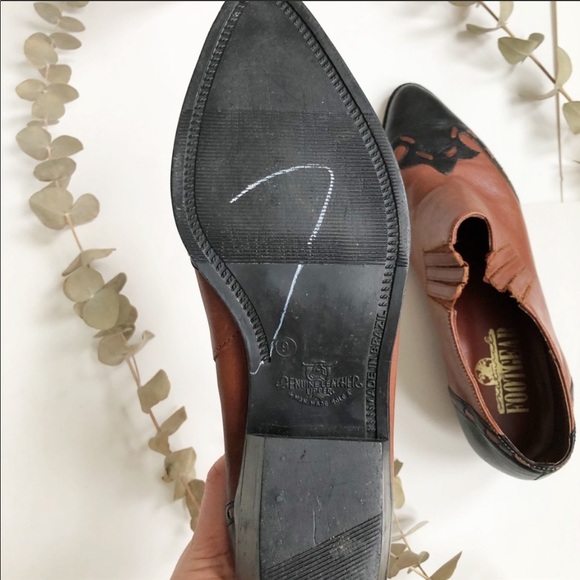 Vintage western black and brown booties - Picture 3 of 4